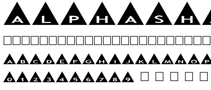 AlphaShapes triangles font
